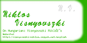 miklos visnyovszki business card